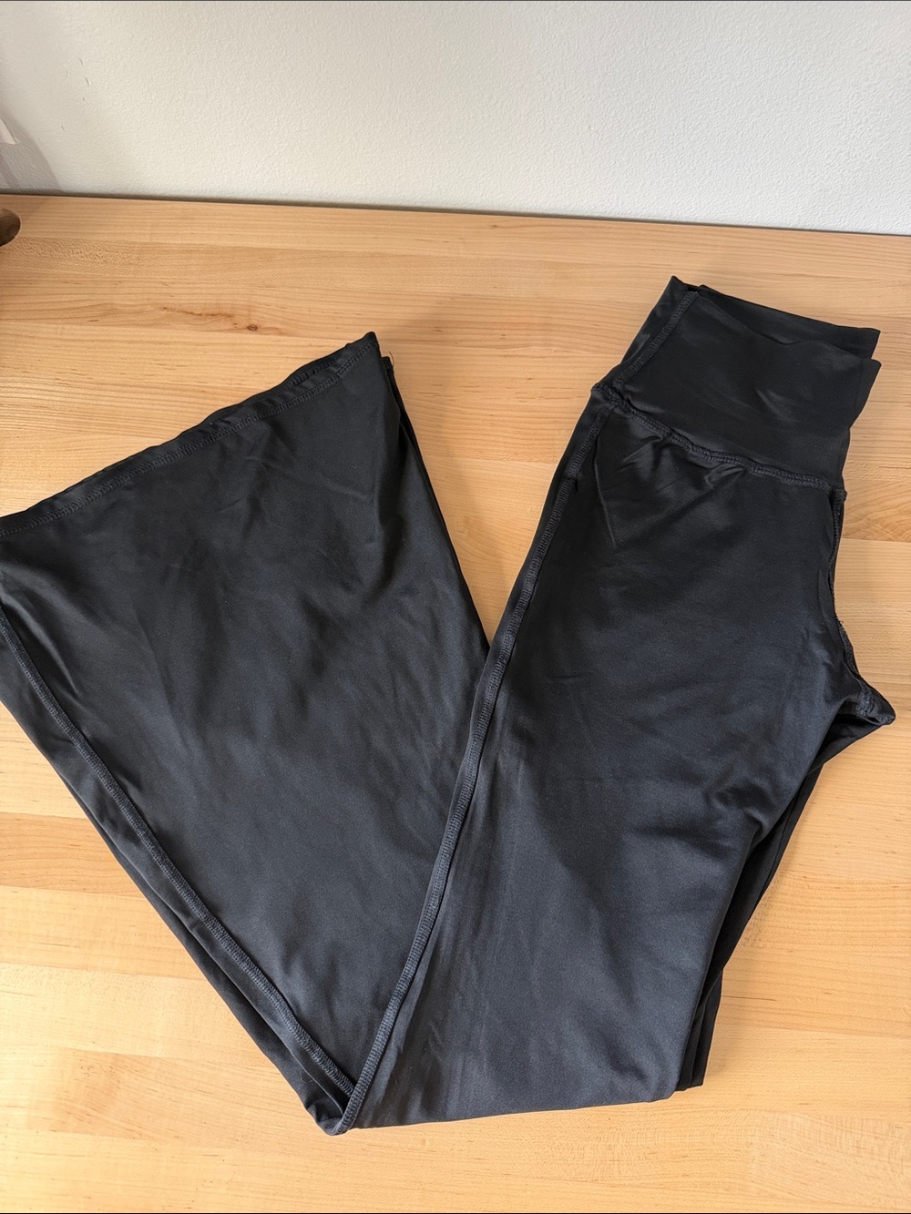 Mika black wide flare leggings